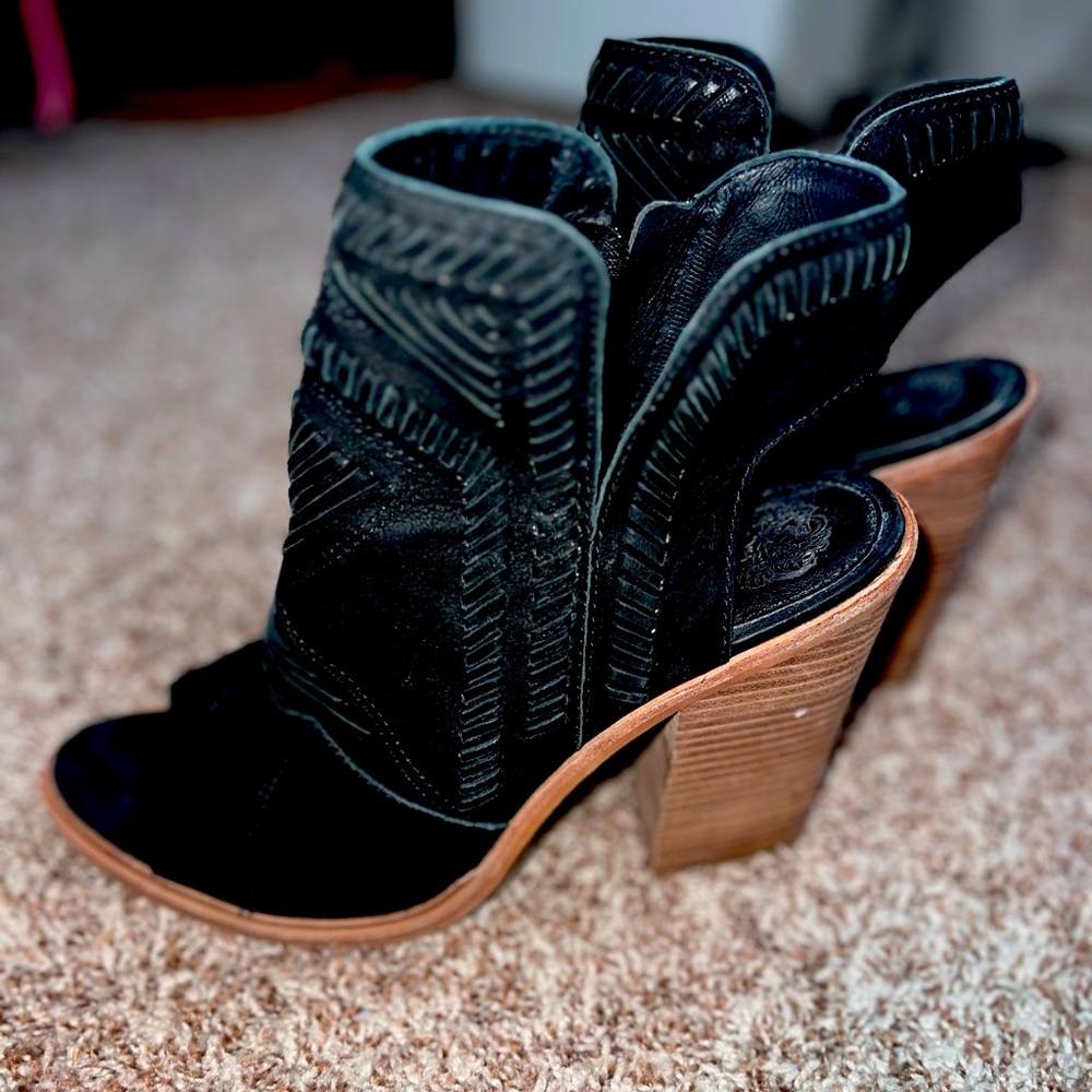 Vince Camuto Open Toe Booties